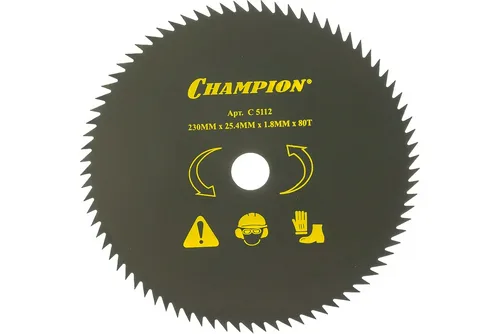 Нож режущий к бензотриммеру CHAMPION  (230 x 25,4 мм) 80 лопастей