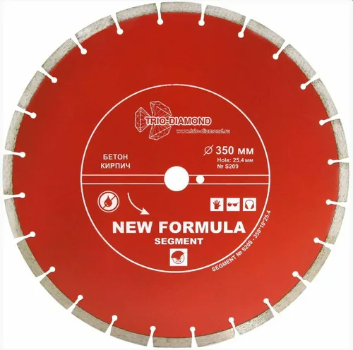 Диск алмазный отрезной 350*10*25,4 TRIO-DIAMOND New formula сегментный