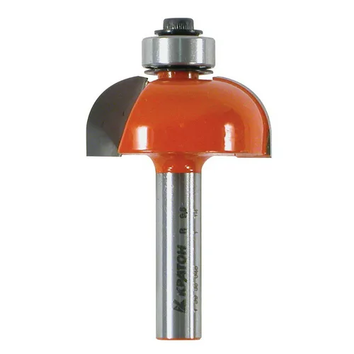 Фреза кромочная калевочная с подшипником Кратон PROFESSIONAL Ø25,4х13,0 мм R6,3 мм, хв.8 мм