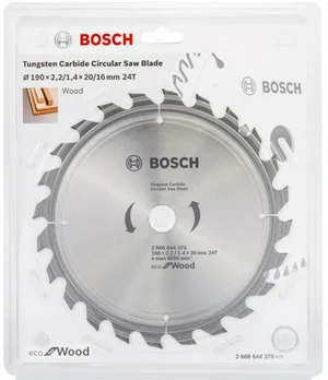 Диск пильный BOSCH ECO WO, 190х20/16x24зуб