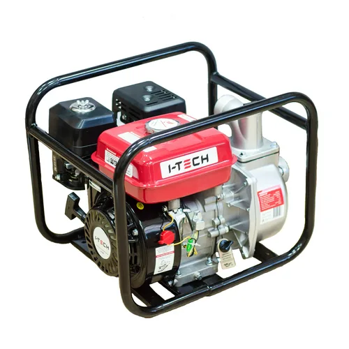 Мотопомпа I-TECH 4-80 (4 такта, 60 000 л/ч, 3800 Вт для чистой или слаб.гр. Воды, Dn 80 мм)
