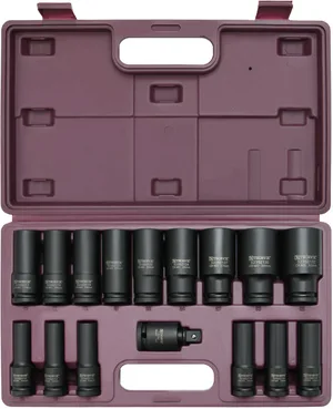 Набор головок торцевых Thorvik ударных глубоких 1/2"DR, 10-32 мм,  16 пр