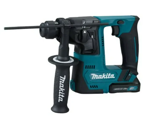 Перфоратор аккумуляторный MAKITA HR140DWAJ, SDS+,10,8В,2х1.5Ач Li-ion(слайд),2реж,1.0Дж,0-4900у\м, 0-850 Об\мин, 1.9кг,кор,подсветка, кейс MakPac тип 