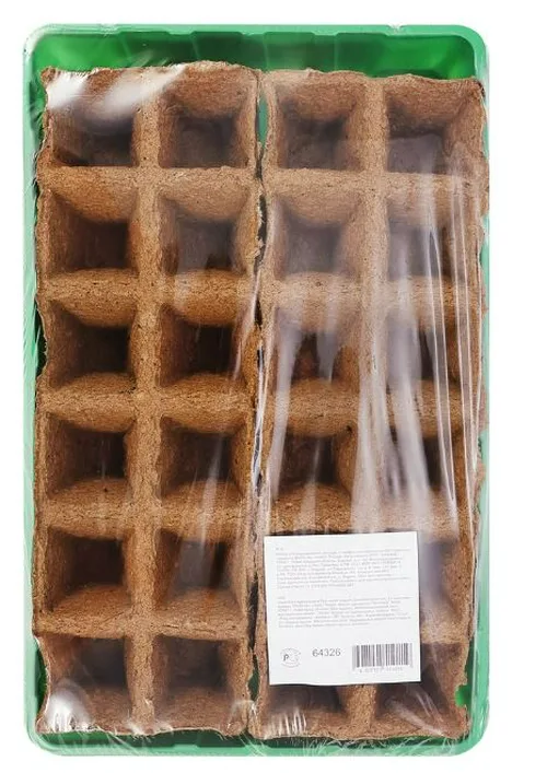 Набор для выращивания рассады с торфяными горшочками (24 торфяных горшочка 50х50 мм, лоток)