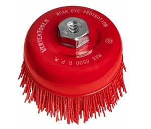 Щетка чашечная для УШМ VERTEX 100мм, М14, нейлон