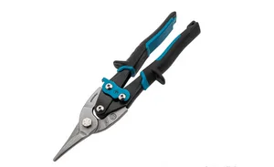 Ножницы по металлу Gross,250 мм,прямой рез,сталь-СrMo,двухкомпонентные рукоятки