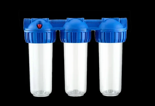 Колба Unipump 10" Slim Line CFC-10К-3 (резьба 3/4") тройная (без картриджа)