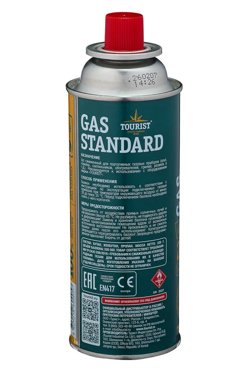 Газ TOURIST STANDARD LEO универ., для портативных газ. приборов (ан. TB-230)