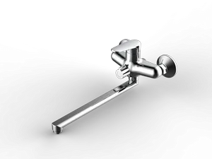 Смеситель VODA Splash для ванны, излив 300мм, с аксессуарами