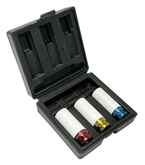 Набор ударных удлиненных торцевых головок Кратон 1/2" 17,19,21 мм в кейсе