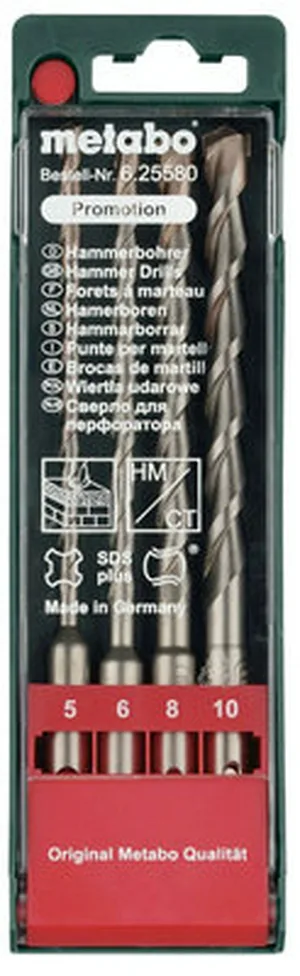 Набор буров METABO SDS-plus, 5,6,8,10x160мм