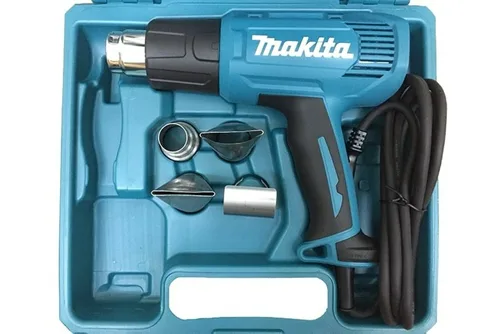 Фен MAKITA HG 5030K, 1600Вт, 350-550грС, 4 насадки