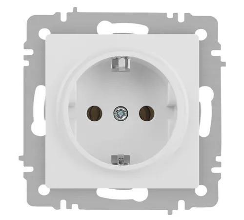 Розетка ЭРА Intro Accent 6-202-01М 2P+E Schuko, 1-ая с/з, 16А, механизм, белый матовый