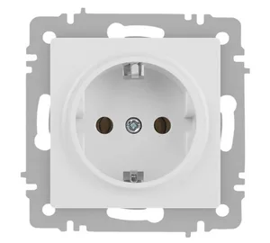 Розетка ЭРА Intro Accent 6-202-01М 2P+E Schuko, 1-ая с/з, 16А, механизм, белый матовый