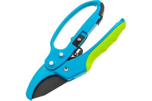 Секатор Palisad LUXE 60560  плоскостной+контактный, храповый, d=22мм, 20см