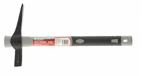 Кирка-молоток MATRIX, печника и каменщика, фиберглас обрезин ручка, 385мм, 500г