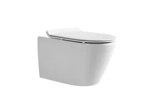 Унитаз I-TECH подвесной, безободковый, стульчак с микролифтом из UF материала, размер:  530*365*320мм