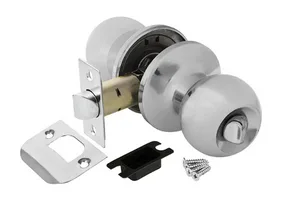 Ручка-защелка AJAX ЗШ-03 DK682 CP-BK, шар, фикс.,  хром