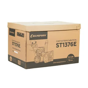 Машина снегоуборочная бензиновая CHAMPION ST1376E 13 л.с., эл.старт, обогрев, фара.