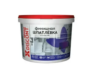Шпатлевка Ореол Discont финишная для внутренних работ, на основе ПВА 1,3 кг