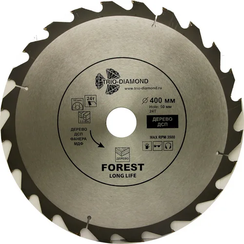 Диск пильный по дереву TRIO-DIAMOND серия Forest 400*50*24Т