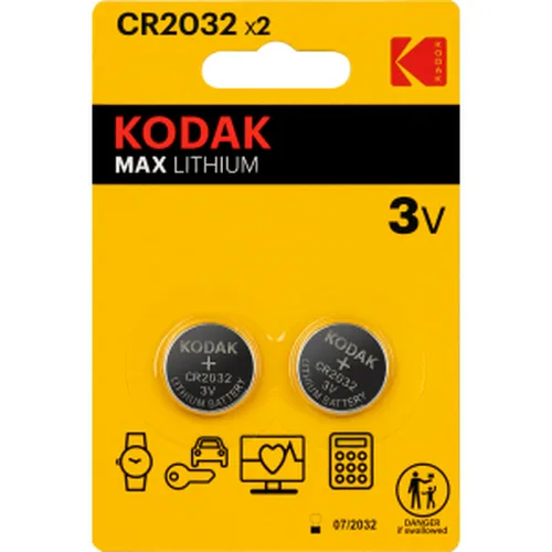 Батарейка Kodak CR2032-2BL MAX Lithium, 2 шт.