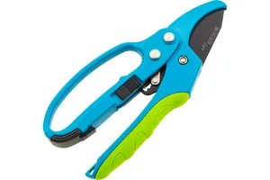 Секатор Palisad LUXE 60560  плоскостной+контактный, храповый, d=22мм, 20см