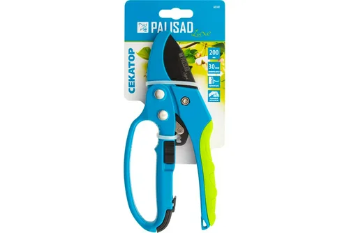 Секатор Palisad LUXE 60560  плоскостной+контактный, храповый, d=22мм, 20см