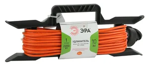 Удлинитель ЭРА силовой UFX-1-2x0.75-10m- IP44 на рамке б/з 1 гн 10м ПВС 2х0.75
