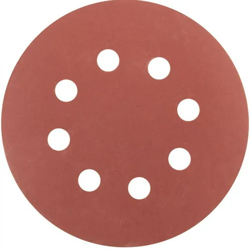 Круг абразивный FIT алюминий-оксидные под "липучку" перфорированный , P 80, 125 мм 1шт(5в уп) 