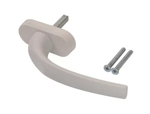 Ручка оконная алюминиевая IKON штифт 37 мм, 2 винта, белый, RAL9016