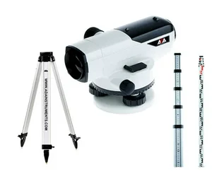 Комплект нивелир оптический ADA PROF-X32 + Рейка нивелирная телескопическая ADA STAFF 5 + Штатив алюминиевый на винтах ADA Light S