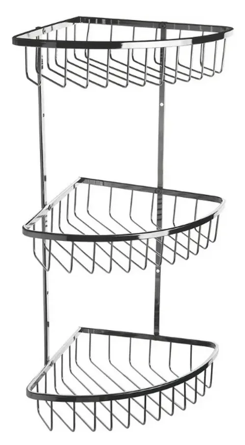Полка Аквалиния угловая 3-ая, хром, 201 A-26