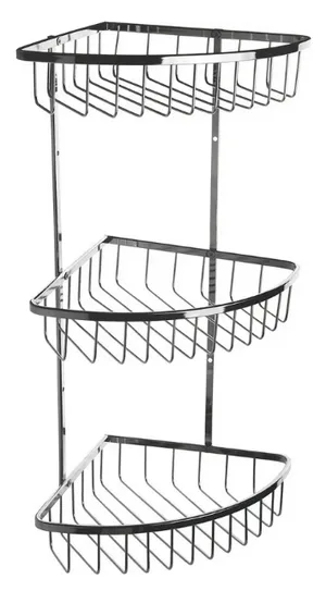 Полка Аквалиния угловая 3-ая, хром, 201 A-26