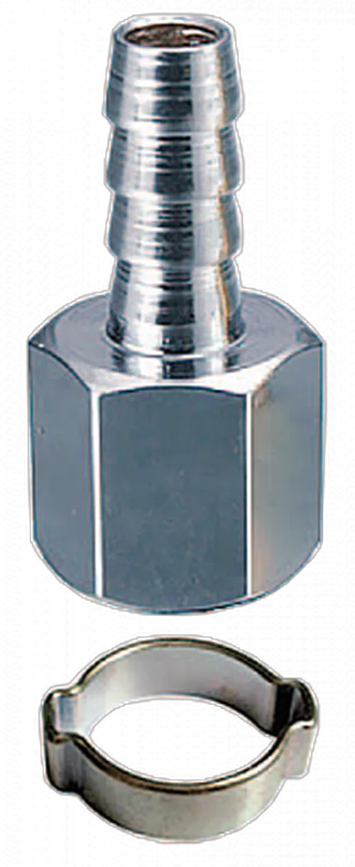 Переходник FUBAG 1/4"F на елочку 10мм с обжимным кольцом 10х15мм