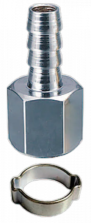 Переходник FUBAG 1/4"F на елочку 10мм с обжимным кольцом 10х15мм