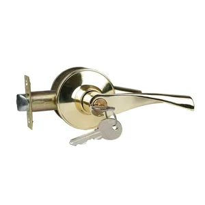 Ручка-защелка TRODOS 3В2-01, прямая, кл/фикс, зол