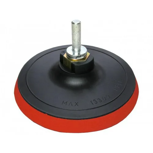 Тарелка опорная для дрели и УШМ FIT, с липучкой, переходник для дрели, 125мм, М14