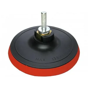 Тарелка опорная для дрели и УШМ FIT, с липучкой, переходник для дрели, 125мм, М14