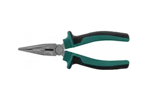 Длинногубцы Jonnesway изогнутые 45 с двухкомпонентными рукоятками, 200 мм