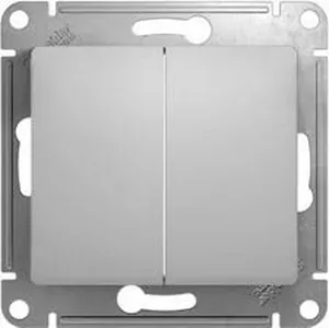 Выключатель GLOSSA 2кл, 10АХ, механизм, АЛЮМИНИЙ