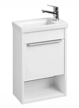 Тумба АКВАТОН Хоуп 40 1 створка Белый матовый + Раковина Миранда-40