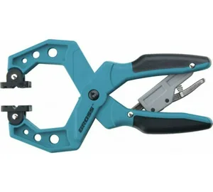 Струбцина GROSS, клещеобр, пластик корпус, храповый механ жесткой фиксации,4", 100мм