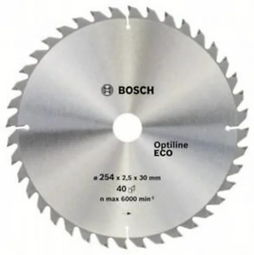 Диск пильный BOSCH OPTILINE ECO, 254х30мм 40зуб