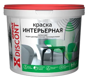 Краска ВД Ореол Дисконт, бел мат, интерьер, 13кг