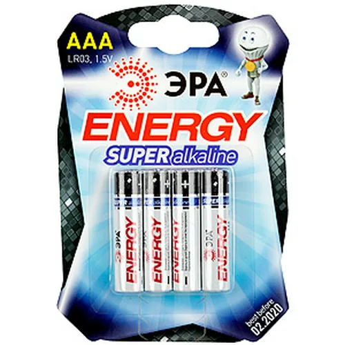 Батарейка ЭРА LR03-4BL ААА 1,5 V  4 шт