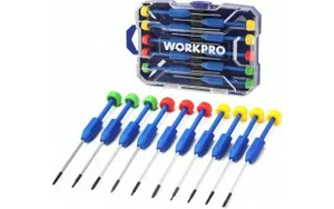 Набор WORKPRO отверток 10шт, мини