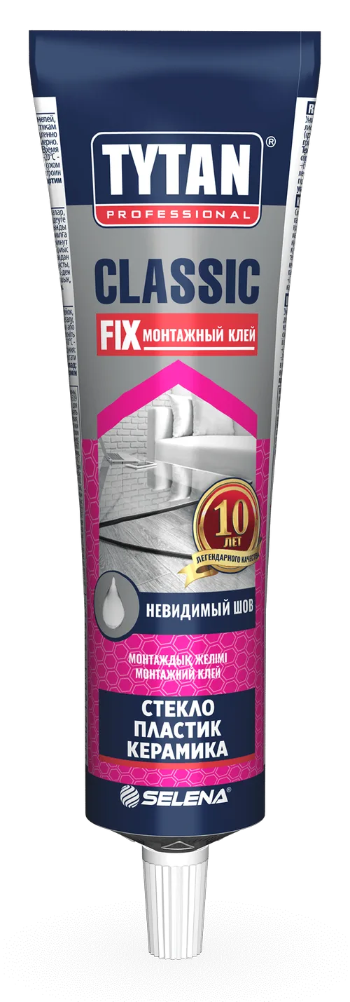Клей жидкие гвозди TYTAN Professional Classic Fix каучуковый, прозрачный 100мл