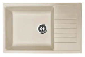 Мойка I-TECH квадратная с сушилкой 780x500x200 кварц, песчаный берег