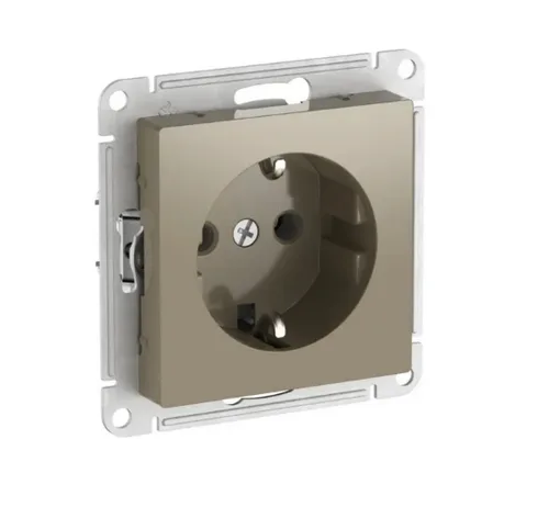 Розетка AtlasDesign с/з, 16А, механизм, ШАМПАНЬ, SE